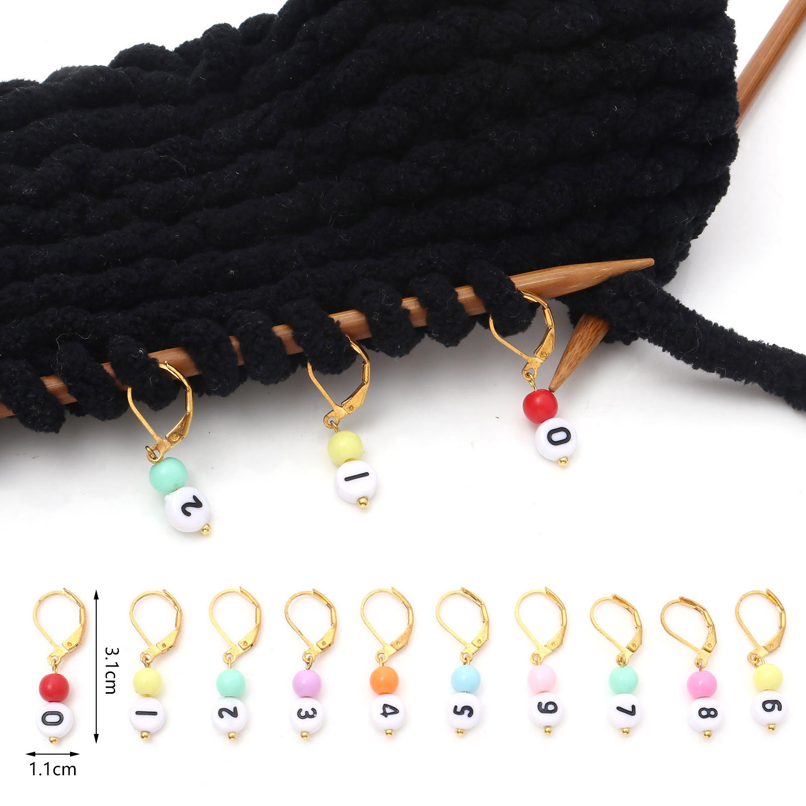 Stitch Marker Ring - 1 Set ( 10 Teile/satz) kupfer