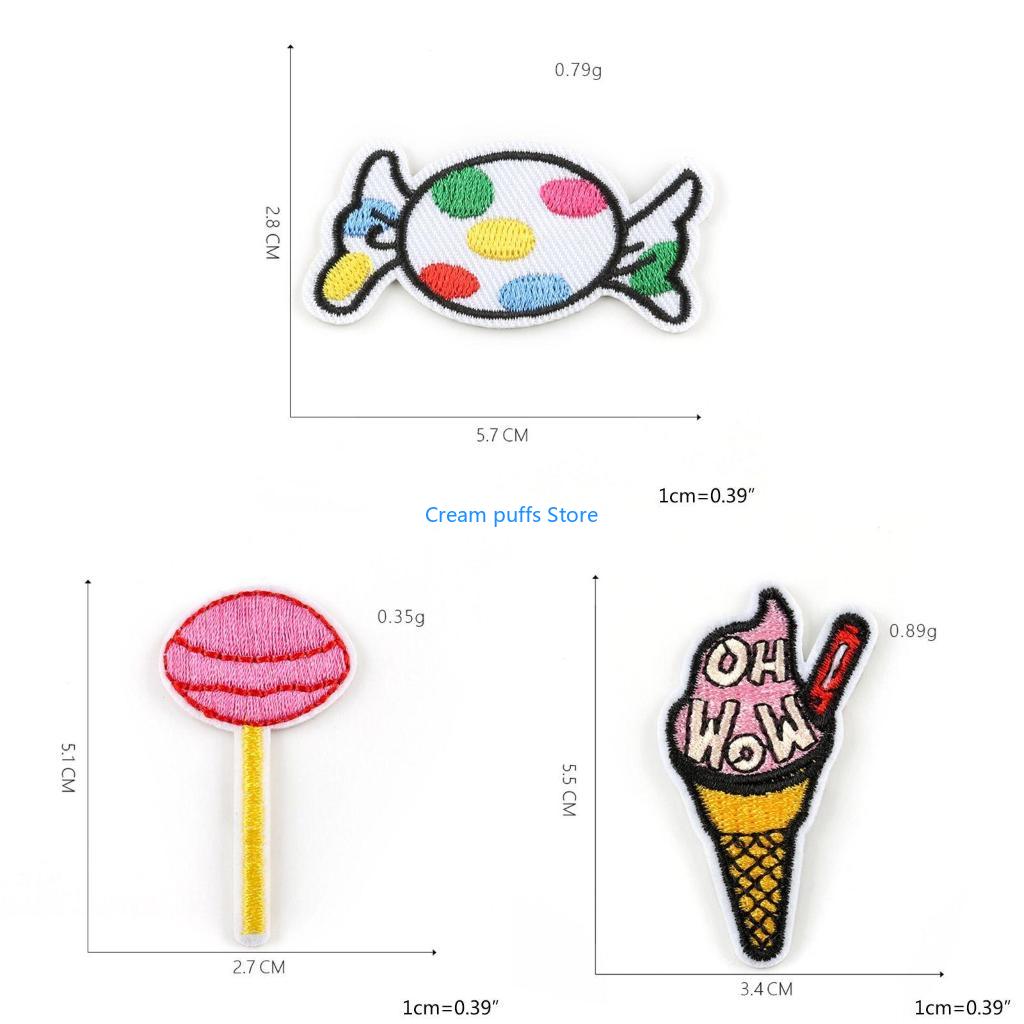 Embroidery Cream - 50le 20pcs Cartoon Lollipop Eisflecken DIY