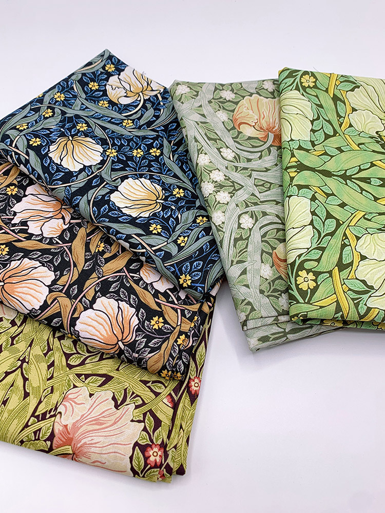 Embroidery Room - Baumwollstoff „William Morris Magpie“, handgefertigtes DIY-Patchwork