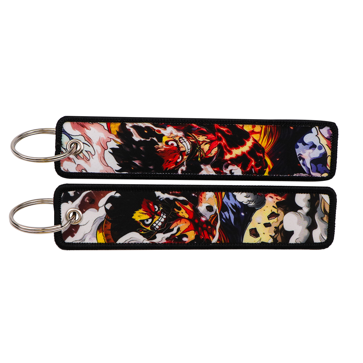 Embroidery Keychain - Anime Piraten-Stickerei Schlüsselanhänger Manga Schlüsselanhänger Coole