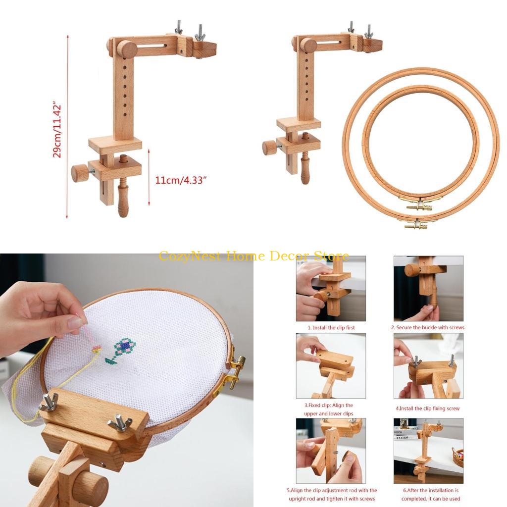 Embroidery Hoop Stand - 92MF Verstellbarer Stickständer, Stickrahmenständer, drehbarer Kreuzstichständer,