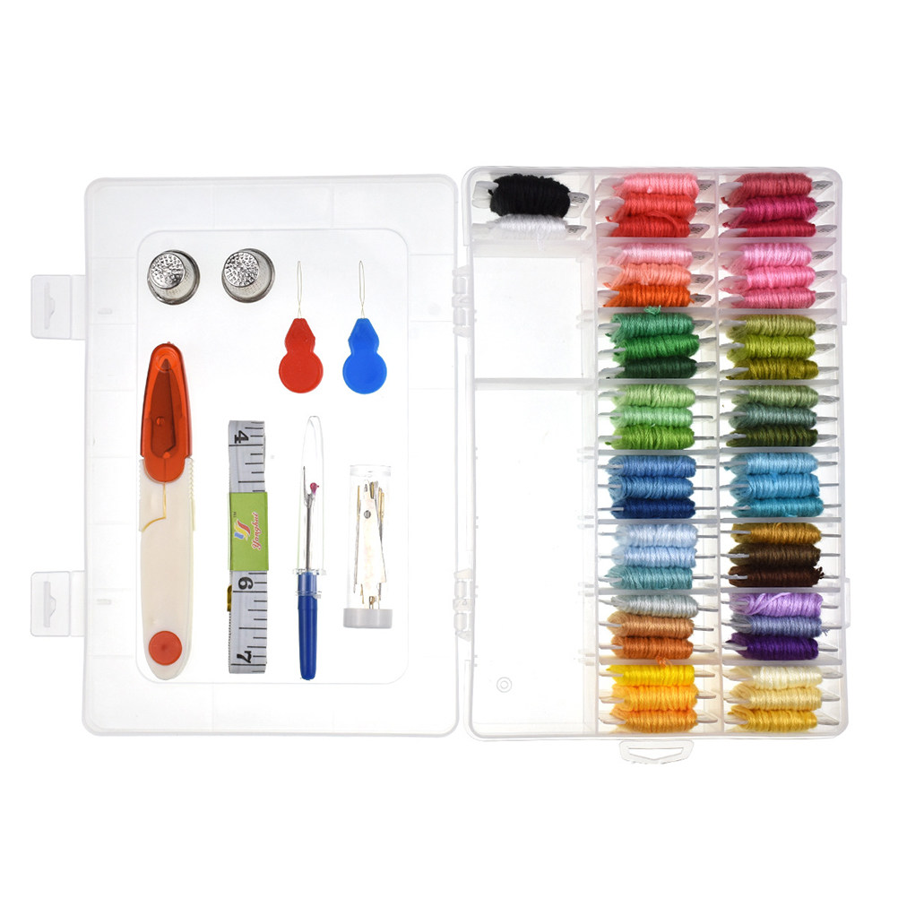 Embroidery Free Pattern - 50-teiliges Sortiertes Stickerei-Set mit Muster für