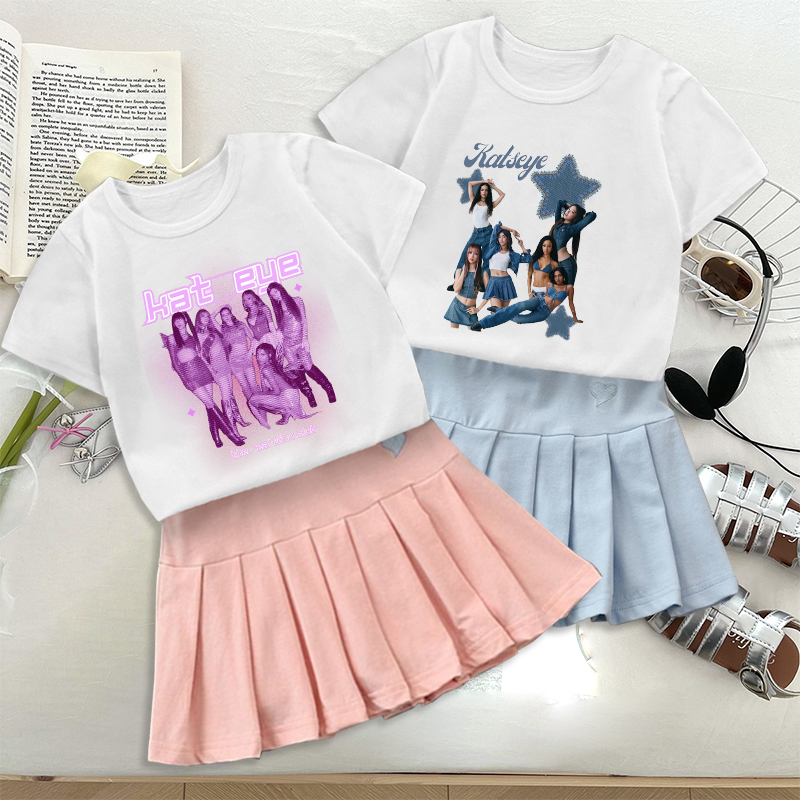 Mode K POP K-KATSEYE T-shirt F – Embroidery Abaya Bewertung und Preis