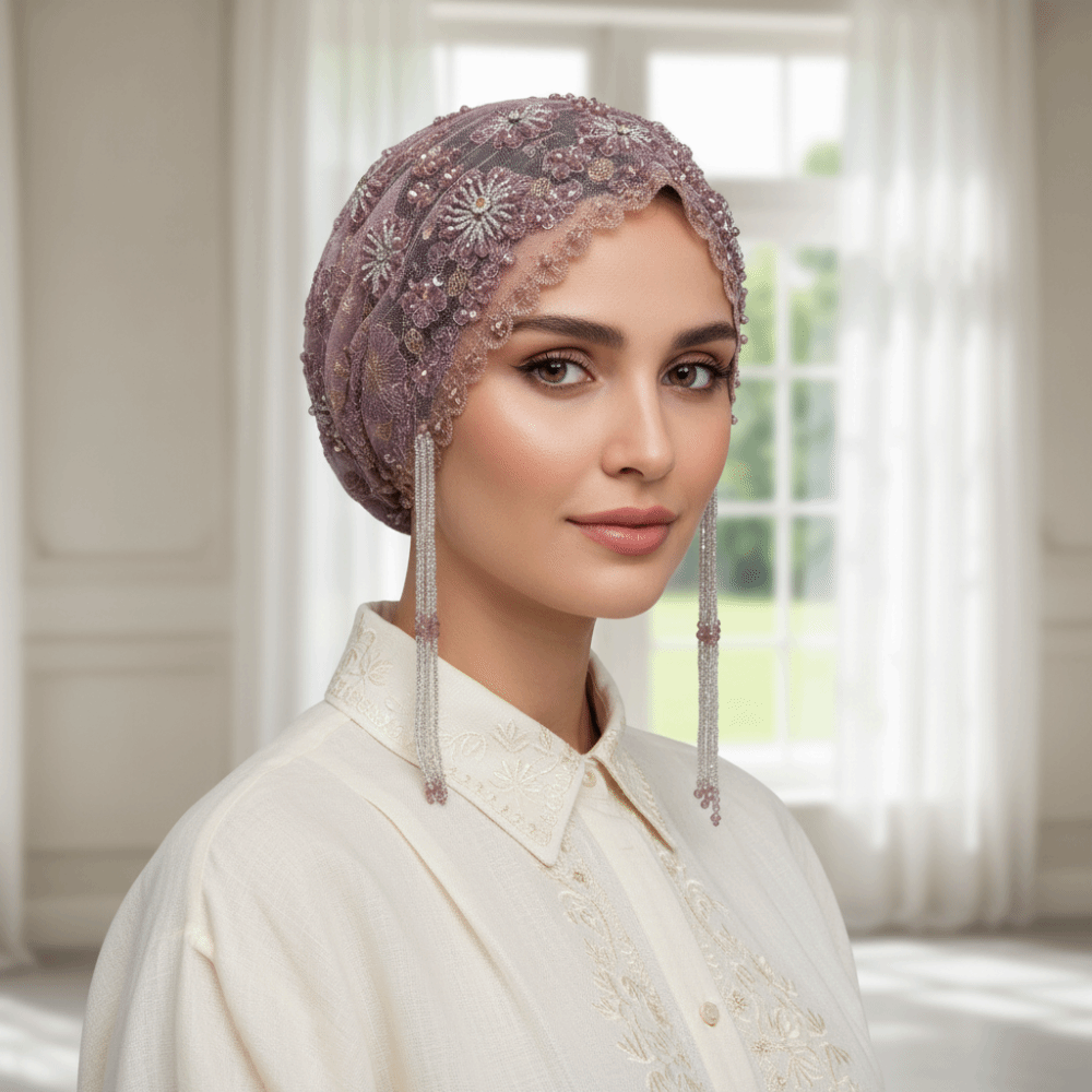 Glänzender Perlen-Turban mit l – Embroidery Beads Bewertung und Preis