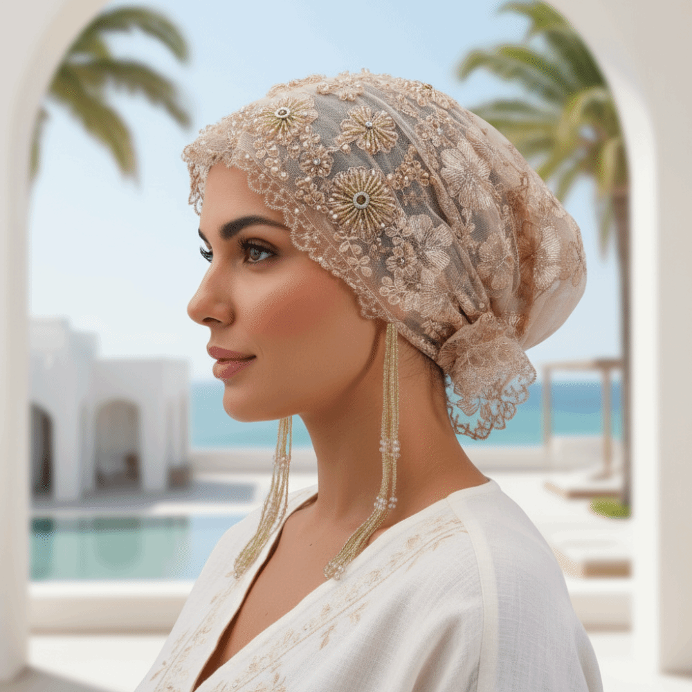 Glänzender Perlen-Turban mit l – Embroidery Beads Bewertung und Preis