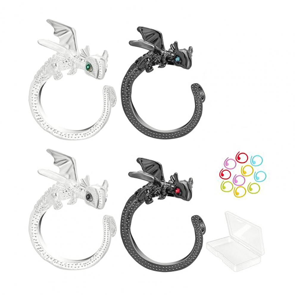 Häkelmarkierer Drachen-Design  – Stitch Marker Ring Bewertung und Preis