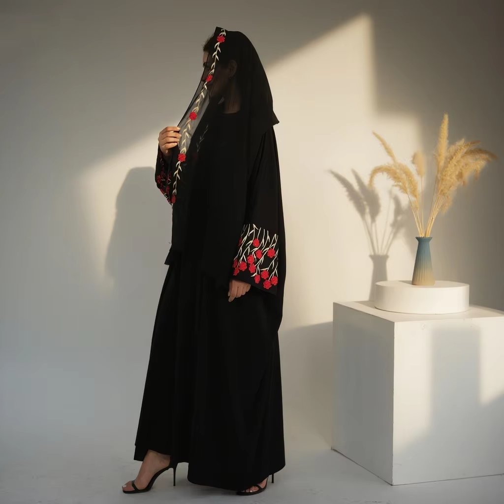 Offene Abaya Dubai Stickerei M – Embroidery Kebaya Bewertung und Preis