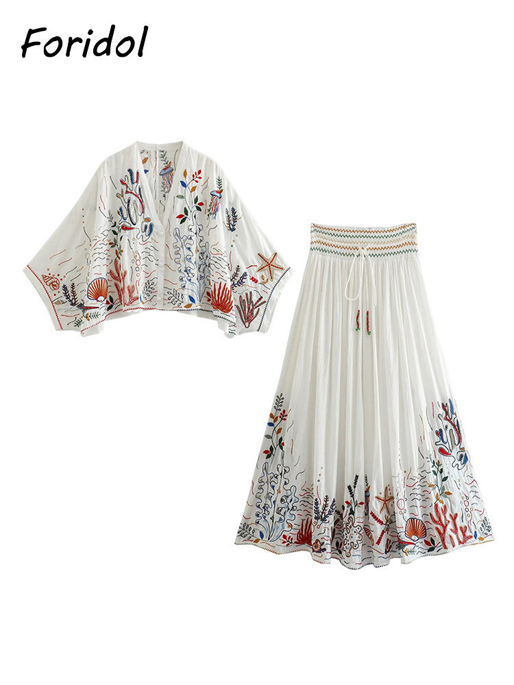 Foridol Marine Organismus Stic – Embroidery White Dress Bewertung und Preis