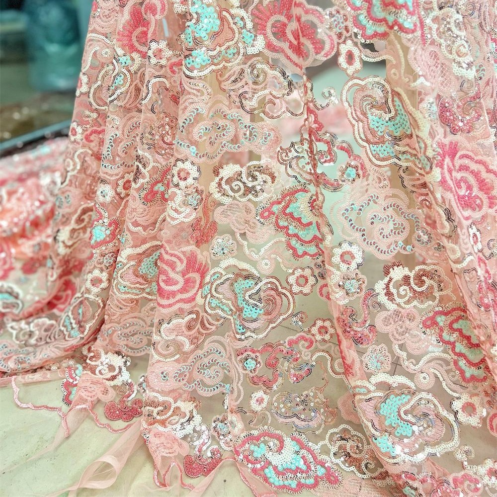 2 Yards/Lot 130cm Breiter Rosa – Embroidery Wedding Bewertung und Preis