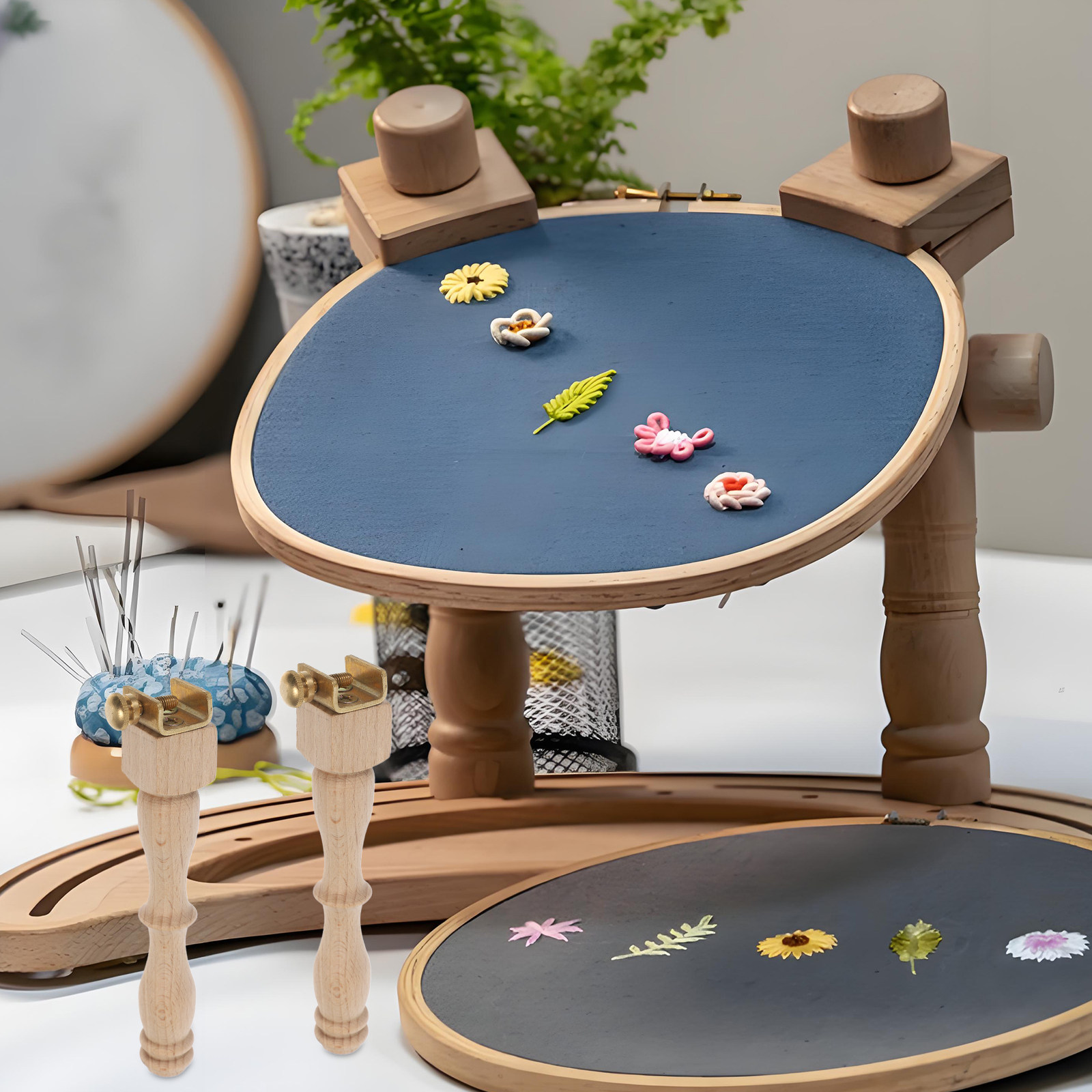 3-teiliger stilvoller Holz-Sti – Embroidery Hoop Stand Bewertung und Preis