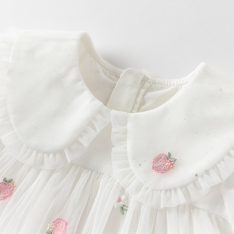 Dave Bella Mädchen Baby Mesh P – Embroidery White Dress Bewertung und Preis