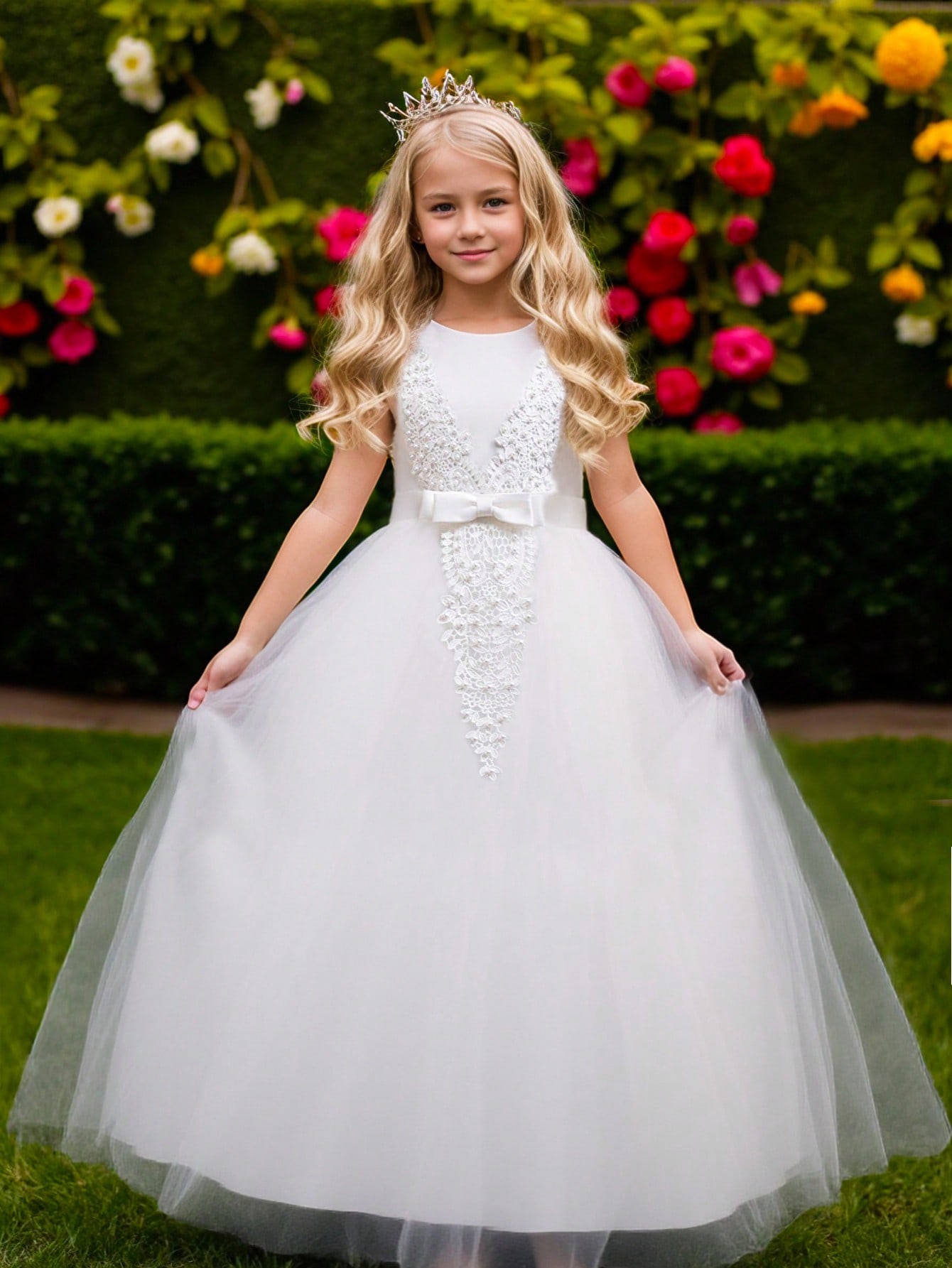 Blumenmädchenkleider für Hochz – Embroidery White Dress Bewertung und Preis