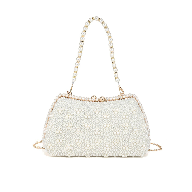 Damen-Clutch mit Perlen und Bl – Embroidery White Dress Bewertung und Preis