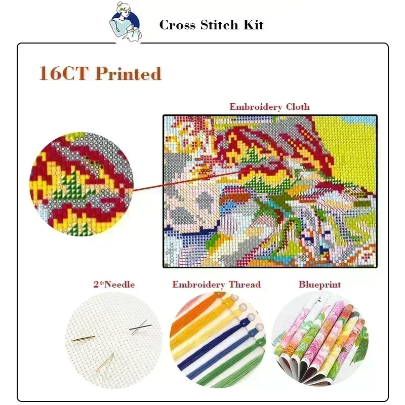 Kreuzstich-Set Joy Sunday, Öll – Embroidery Cream Bewertung und Preis