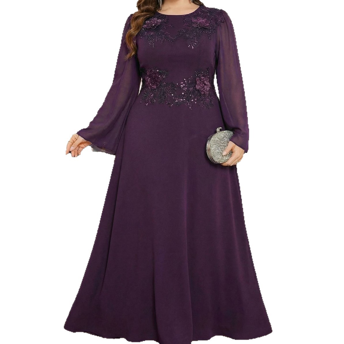 Elegantes Abendkleid mit Rundh – Embroidery Beads Bewertung und Preis
