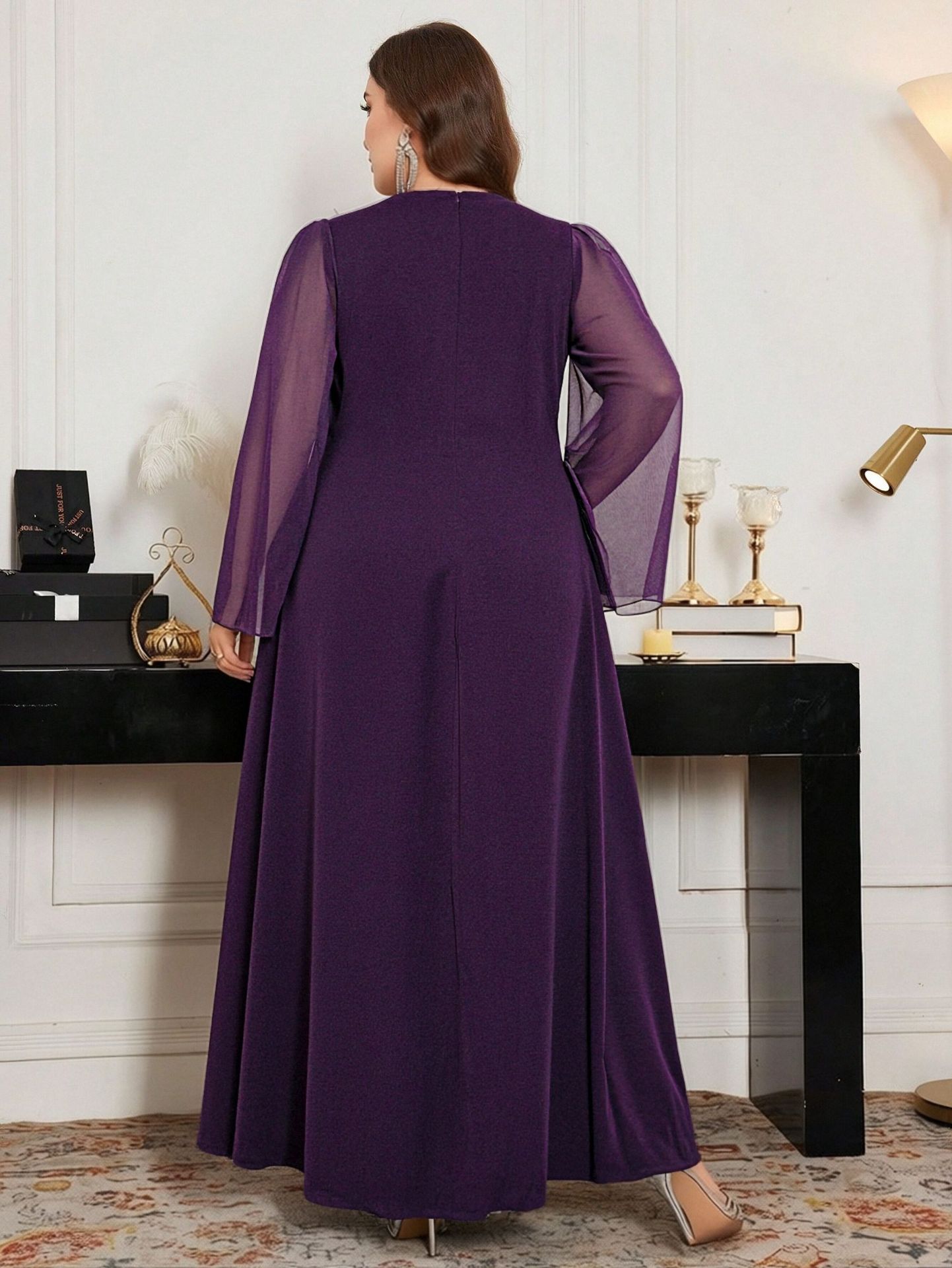Elegantes Abendkleid mit Rundh – Embroidery Beads Bewertung und Preis