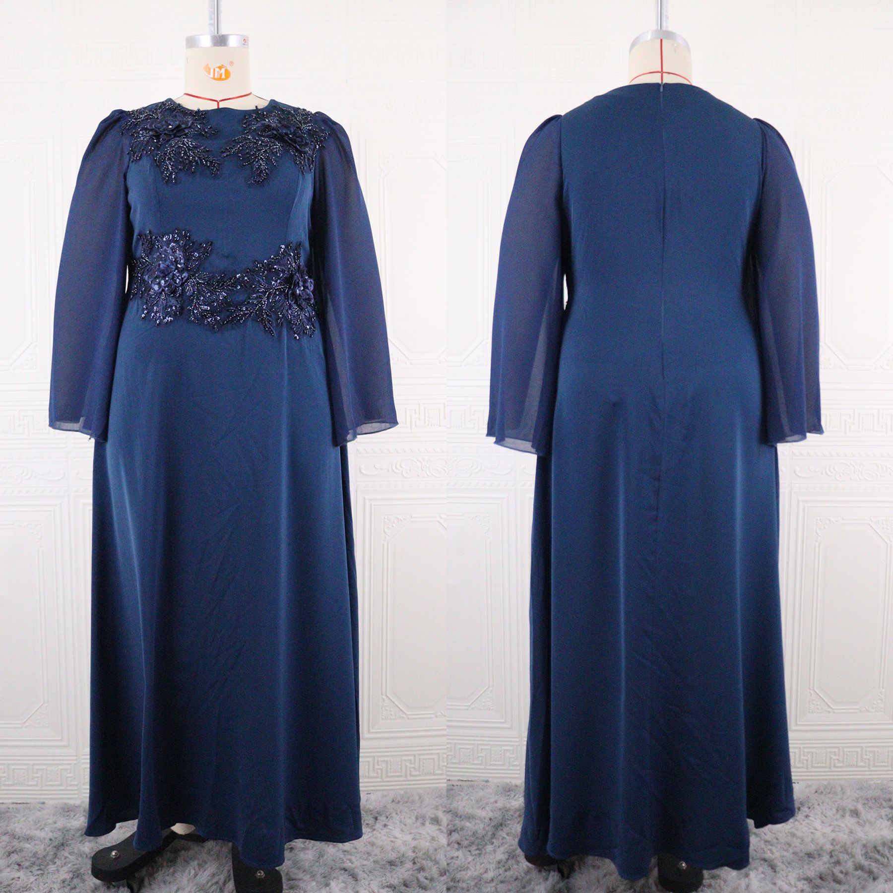 Elegantes Abendkleid mit Rundh – Embroidery Beads Bewertung und Preis