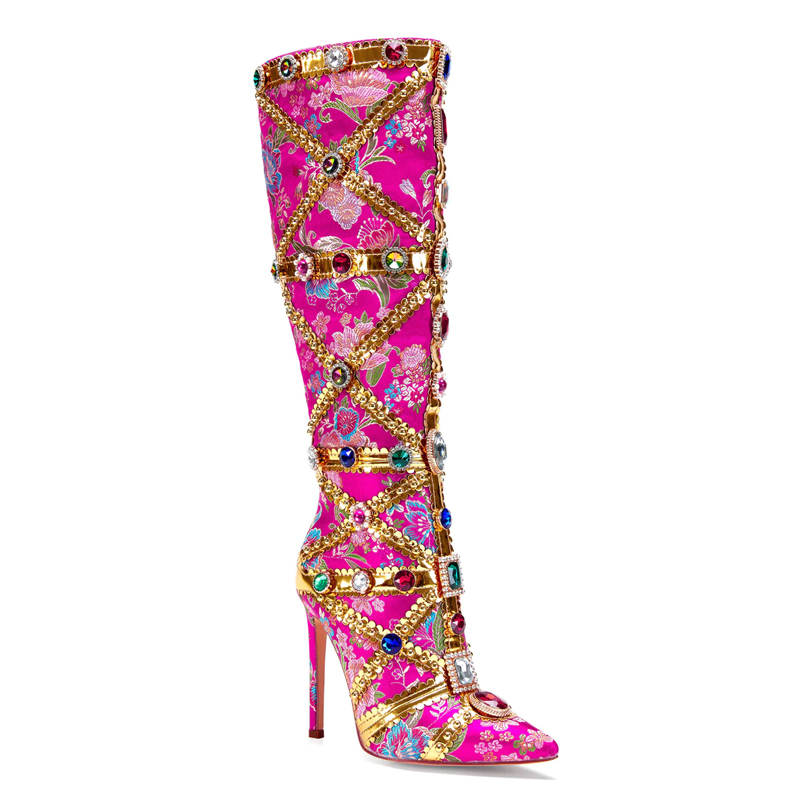 Mehrfarbige Edelstein-Stiefel  – Embroidery Wedding Bewertung und Preis