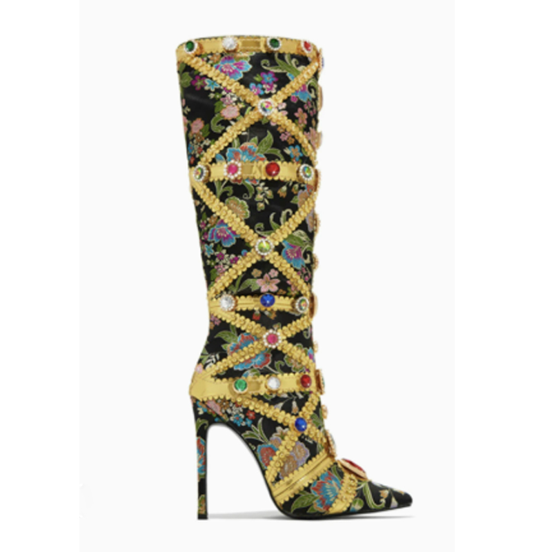 Mehrfarbige Edelstein-Stiefel  – Embroidery Wedding Bewertung und Preis