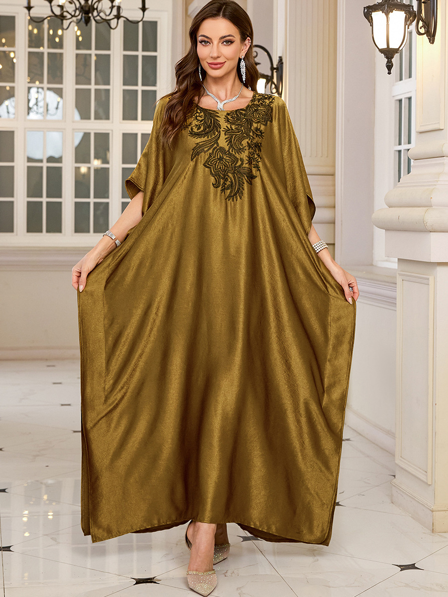 Damen Bestickte Lange Kaftane  – Embroidery Abaya Bewertung und Preis