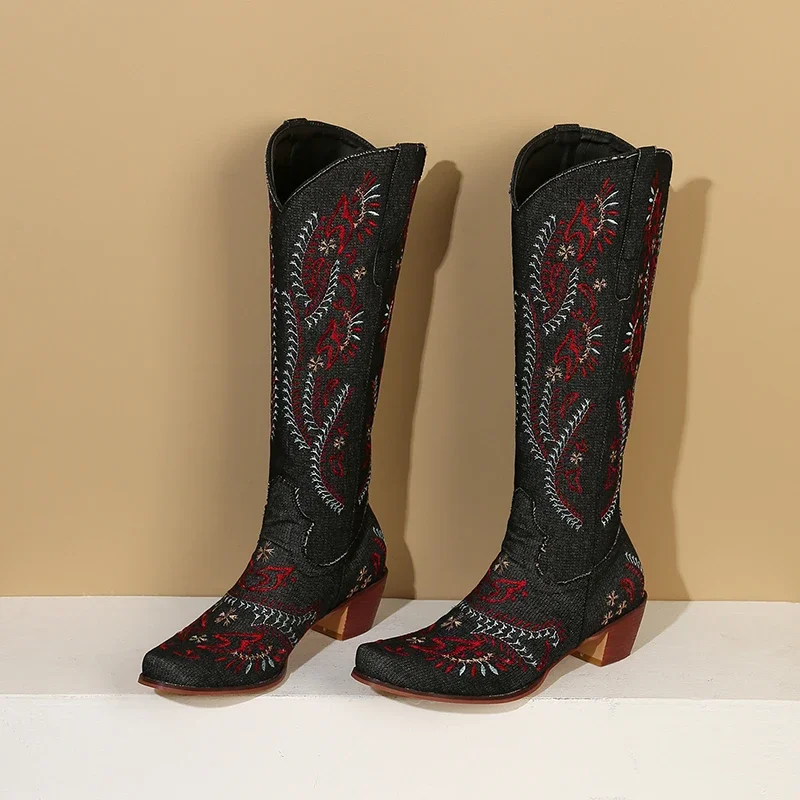 Blaue Denim Western Cowgirl Kn – Embroidery Yes Bewertung und Preis